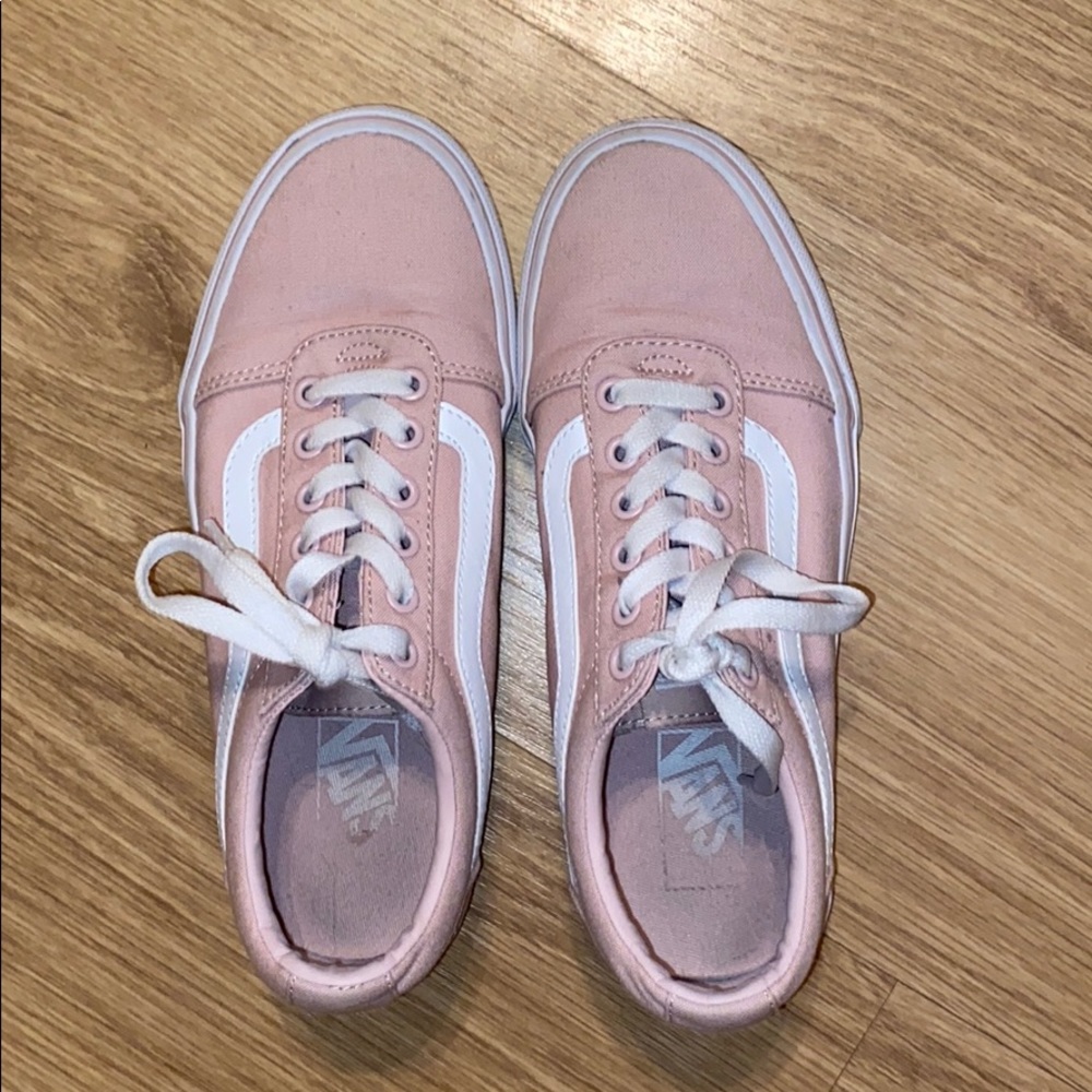 Pastel pink Vans sneakers